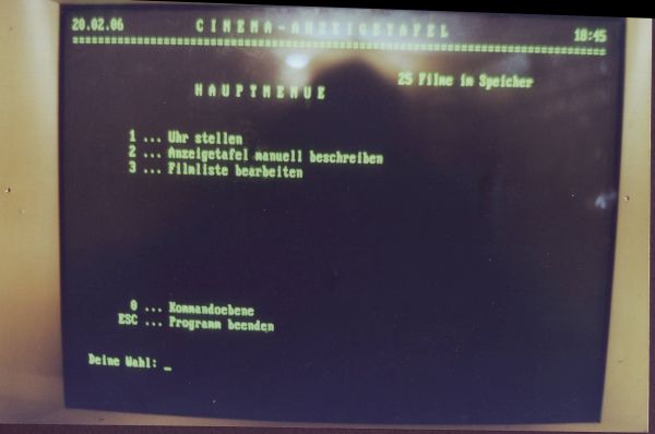 Bildschirmfoto Menu